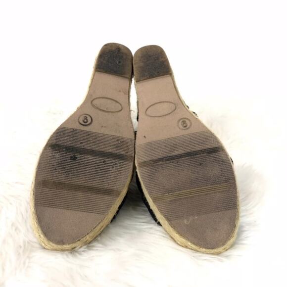 Candie’s 9 M Womens Black Canvas Ankle Strap Espadrille Wedge Sandals - Picture 8 of 8